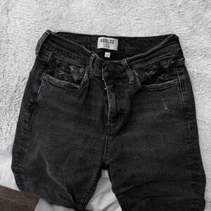 Agolde High Rise Charcoal Jeans